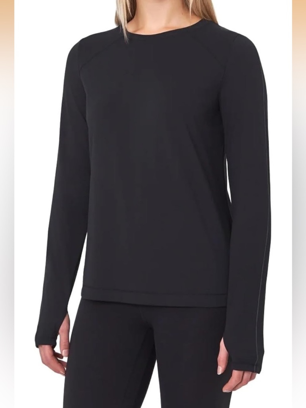 NWT Mondetta Women’s Black Long Sleeve Crewneck Top